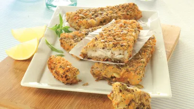 Treska v cereálnom obale so semienkami