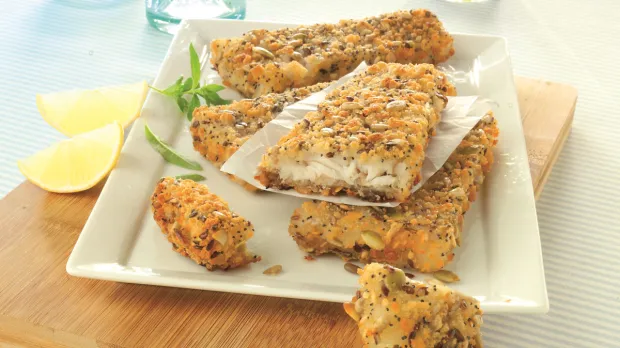 Treska v cereálnom obale so semienkami