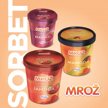 Mrož Sorbety Mango, Jahoda, Malina