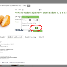 mojBidfood.sk | detail produktu s kalkulačkou pro prevod kg na kartóny