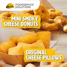 McCain Foodservice Solutions | Mini Smoky Cheese Donuts | Original Cheese Pillows 