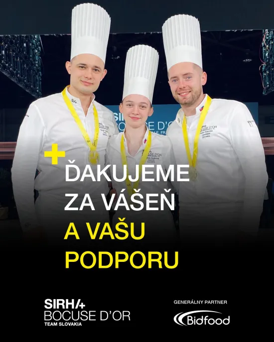 Bocuse d'Or Slovakia Team poďakovanie